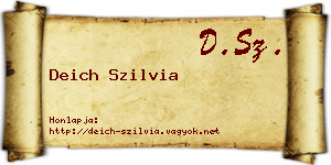 Deich Szilvia névjegykártya