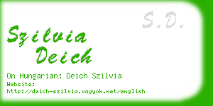 szilvia deich business card
